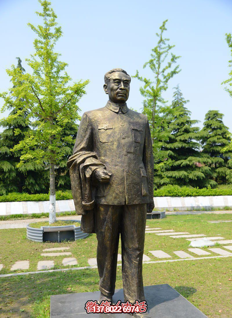 紀(jì)念周恩來(lái)偉人雕塑，緬懷歷史，見(jiàn)證輝煌