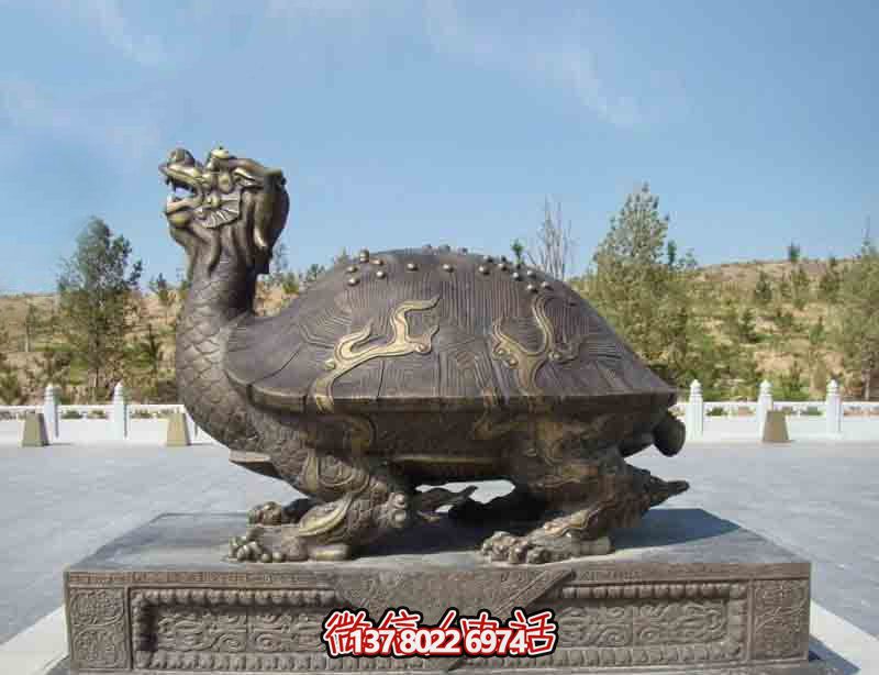 玻璃鋼龍龜雕塑，點綴公園里的創意行走