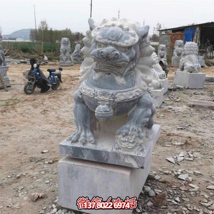 仿古大理石石雕獅子雕塑，為你的園林景觀增添經典風采