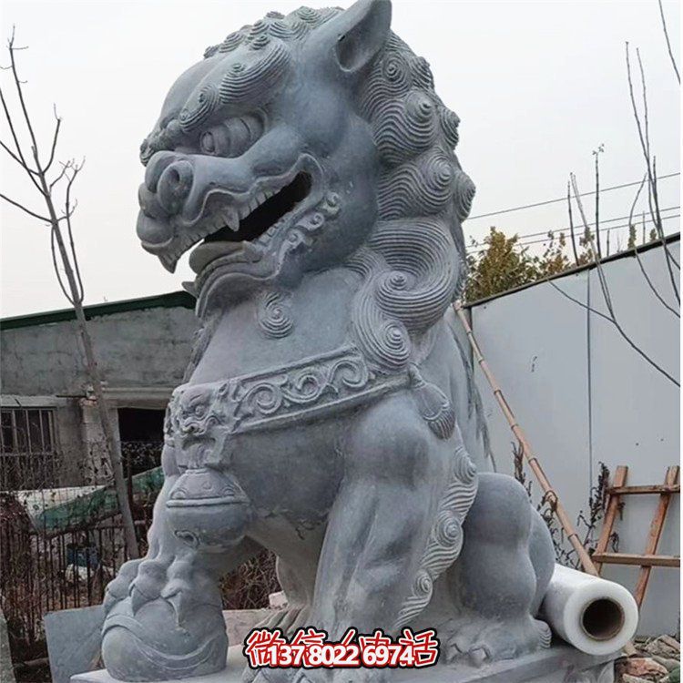 豪華庭院大型獅子雕塑，招財進寶，鎮宅門口裝飾