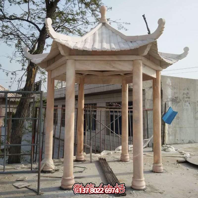 大理石休閑涼亭，美化庭院陽臺