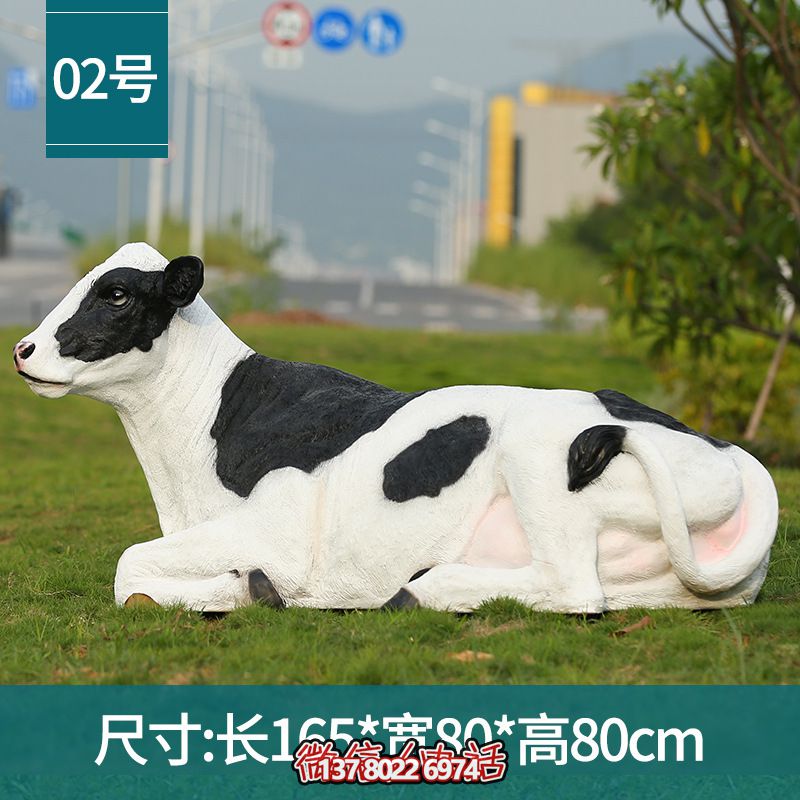 玻璃鋼牛雕塑，讓你的草坪只為休息