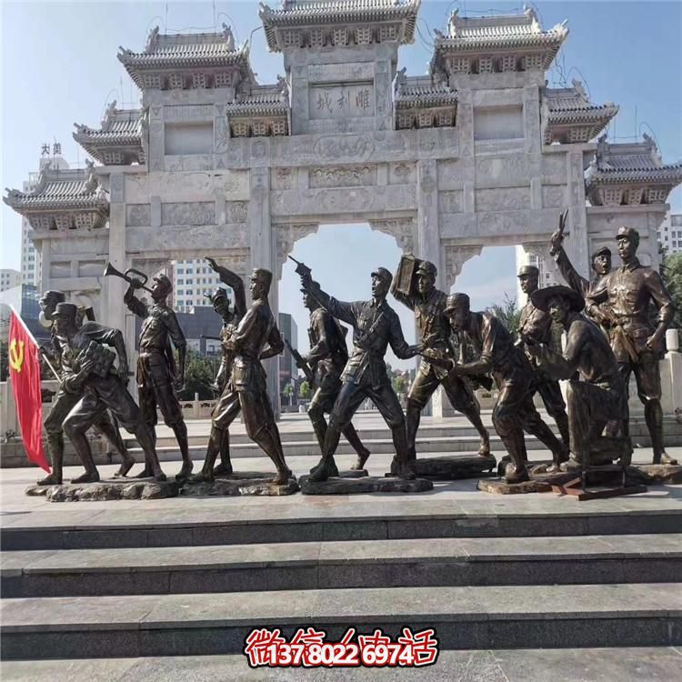 紅軍戰士仿銅雕塑——緬懷革命先輩，傳承紅色文化