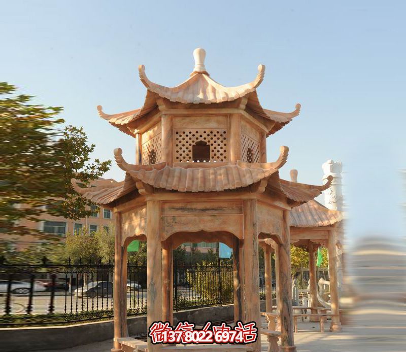 雙層涼亭,讓晚霞紅彩點(diǎn)綴庭院 雙層涼亭,讓晚霞紅彩點(diǎn)綴庭院