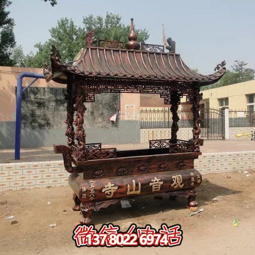 傳統(tǒng)中式香爐宗教雕塑，祈福上香