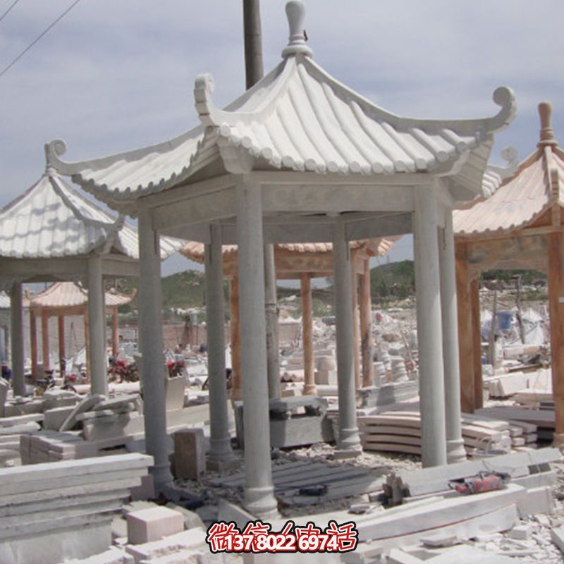 休閑小型大理石涼亭，為別墅園林增添溫馨氣息