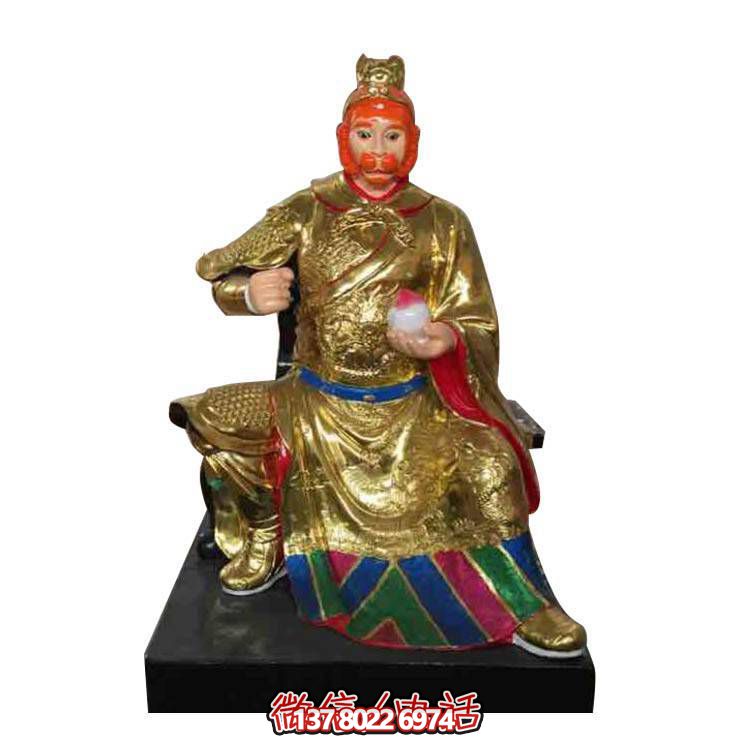 玻璃鋼佛像，金烤漆噴涂
