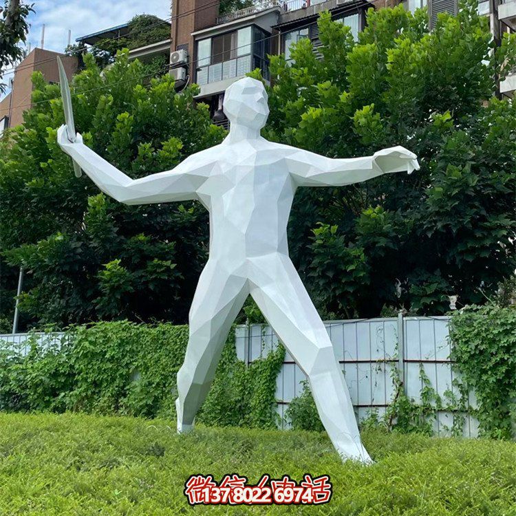 擲標槍，玻璃鋼抽象運動人物